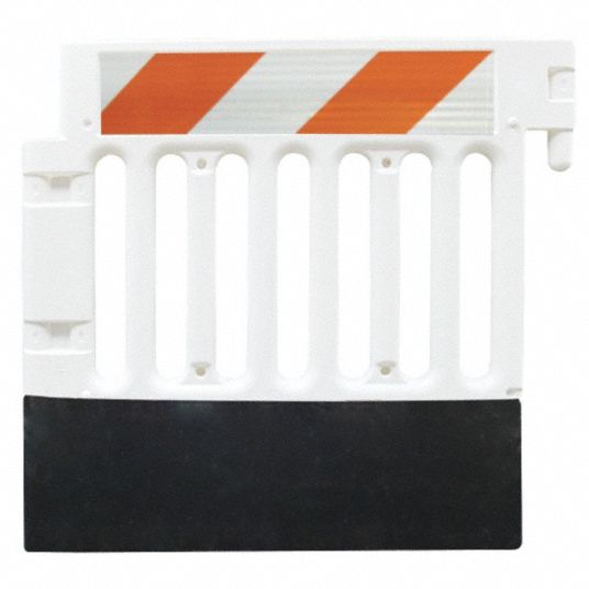 PLASTICADE Crowd/Traffic Control Barricade, White - 20PF53|CSP-SW40-W ...