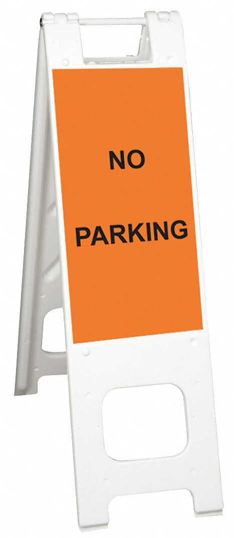 Barricade Sign: 45 in Overall Ht, 13 in x 45 in, Engineer, Reflective, 13 in Beam Wd