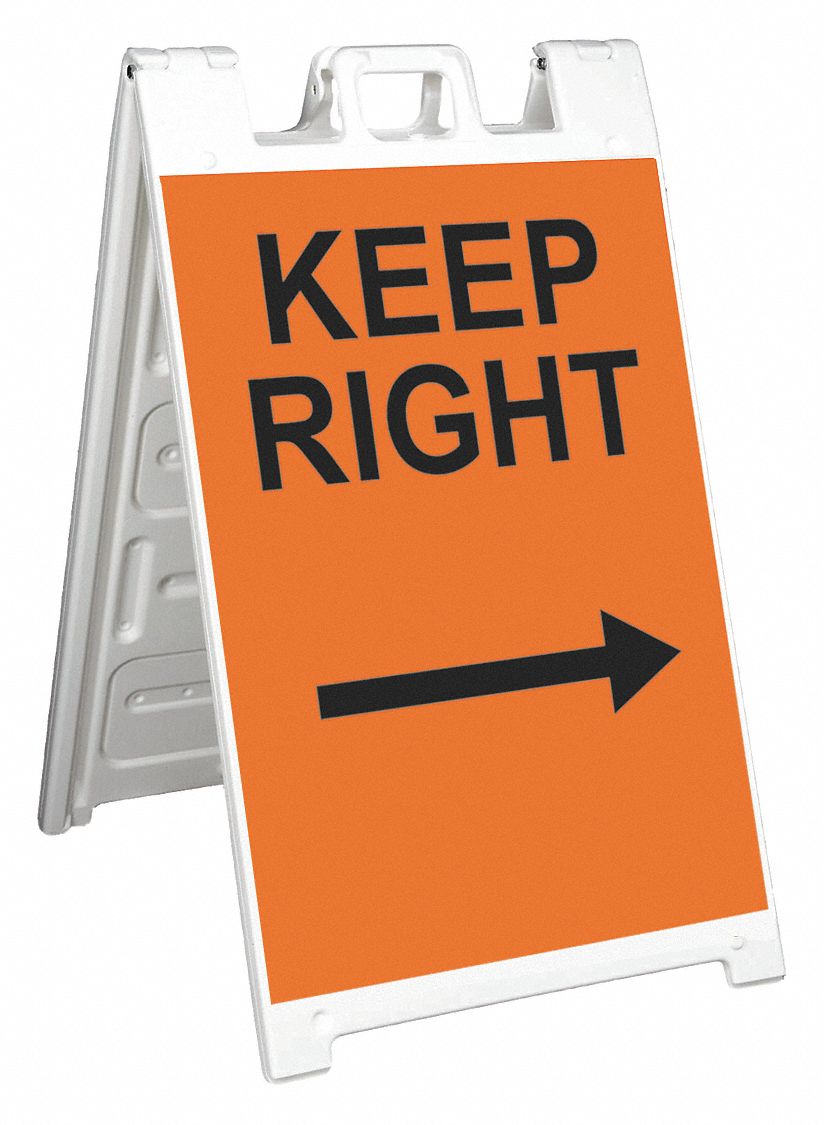 Barricade Sign: 45 in Overall Ht, 25 in x 45 in, Engineer, Reflective, 25 in Beam Wd