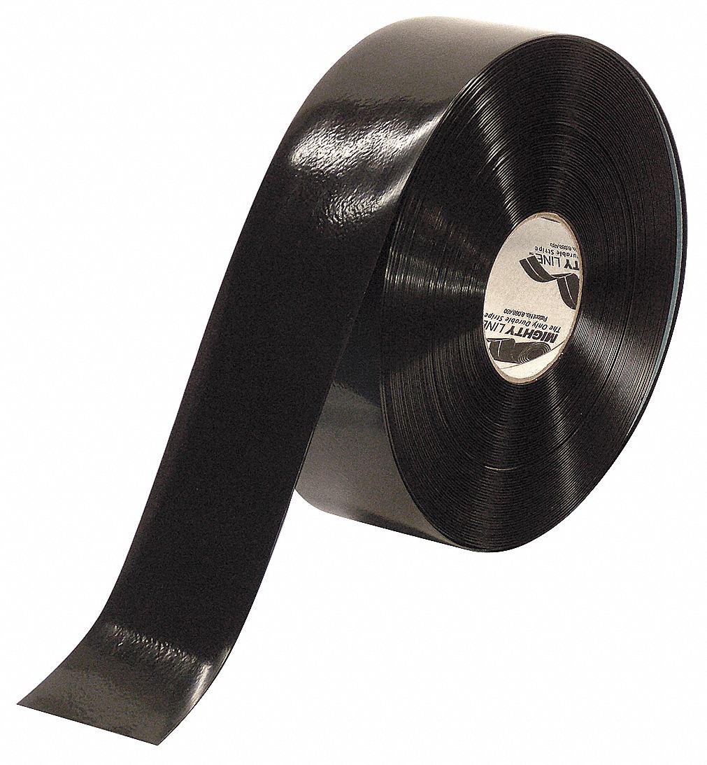 MIGHTY LINE Industrial Floor Tape, Solid, Continuous Roll, 3 in Width