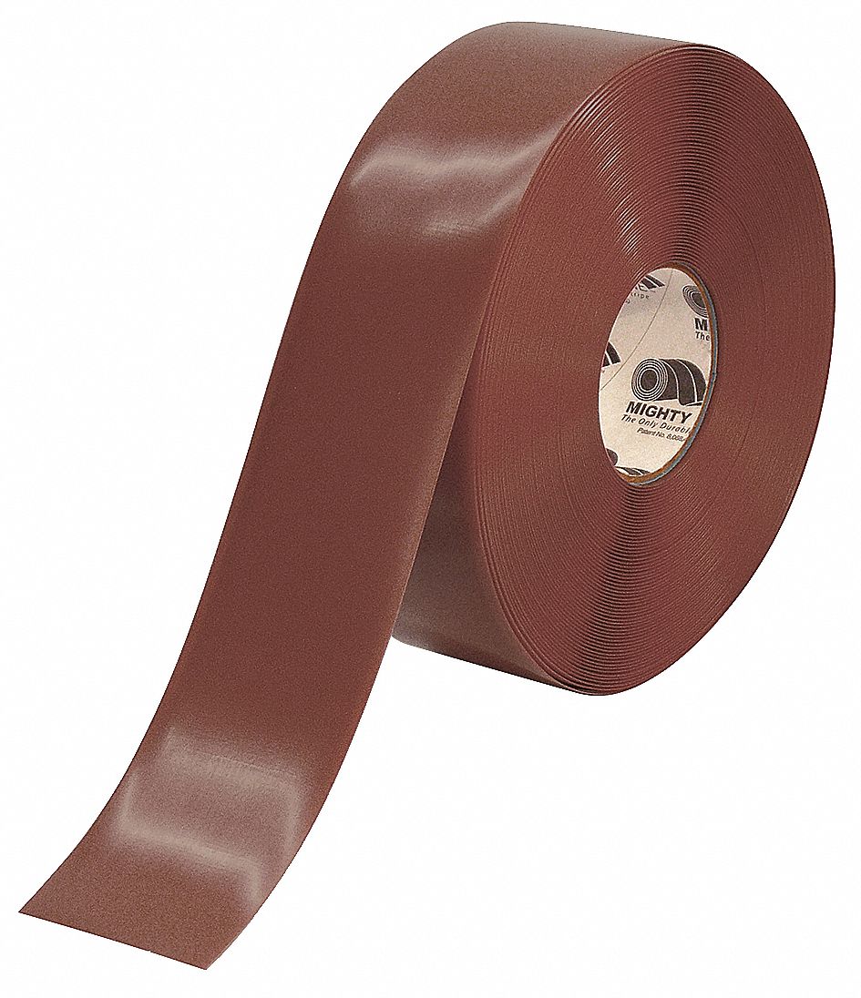 Floor Marking Tape: Extra-Durable, Solid, Brown, 3 in x 100 ft, 50 mil Tape Thick, Mighty Line®