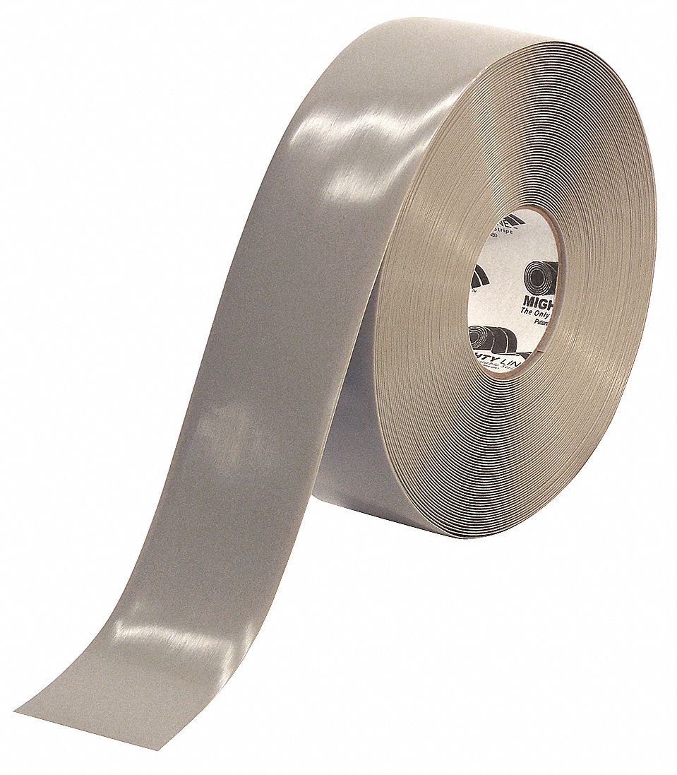 MIGHTY LINE Industrial Floor Tape, Solid, Continuous Roll, 3 in Width