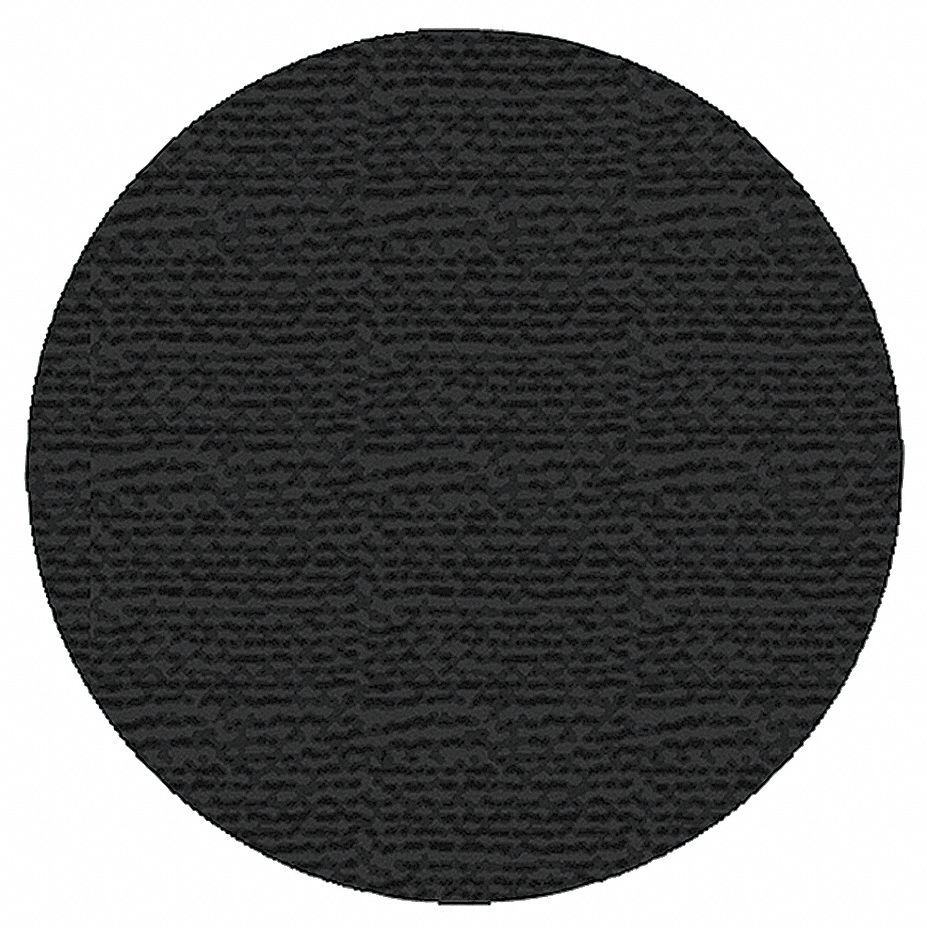 Floor Marking Tape: Circle, Solid, Black, No Legend, 2 11/16 in, 50 mil Tape Thick, Mighty Line®