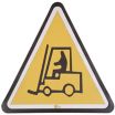 Triangle Caution: Forklift Floor Signs