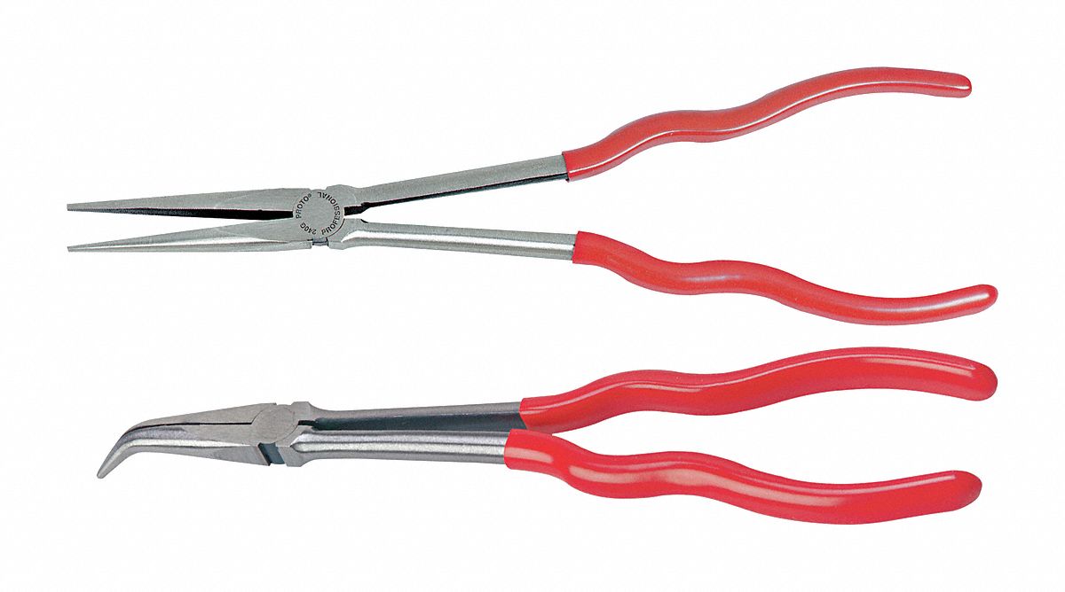 PROTO Long Nose Pliers Set, 2 pcs., Dipped - 20PG83|J242GS - Grainger