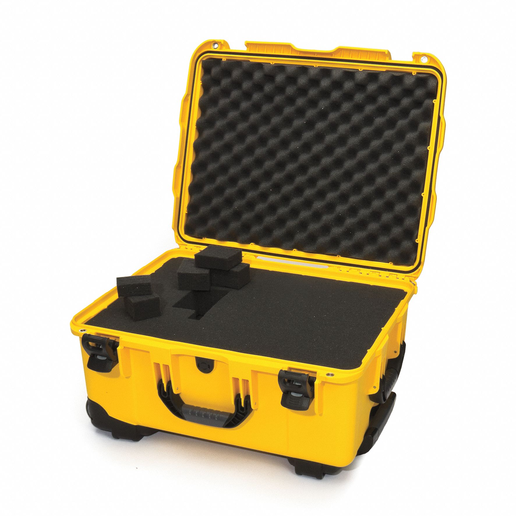 Protective Case: 15 1/4 in x 20 1/2 in x 10 1/8 in Inside, Pick and Pluck, Yellow