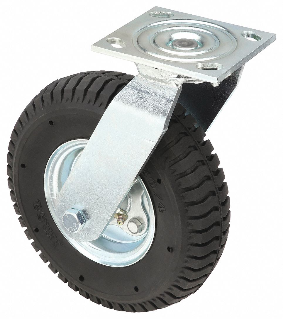 PlateCaster, Swivel, Polyurethane, 10 1/8"H