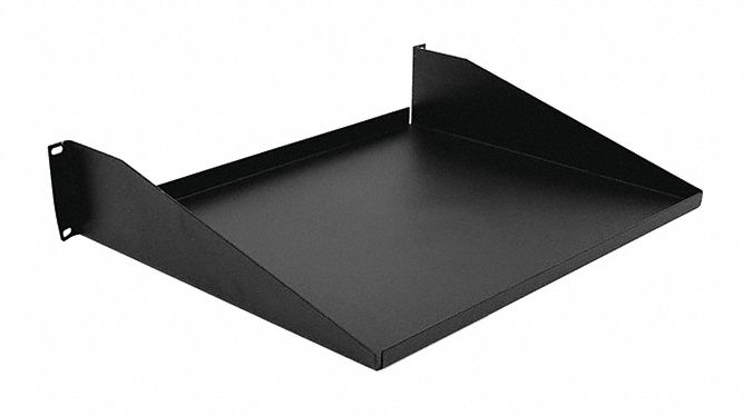 Rack Shelf: 2 u, Solid Shelf, 14 1/2 in Overall Dp, 3 1/2 in Overall Ht, 19 in Overall Wd