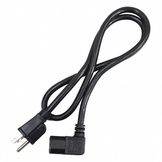 MONOPRICE PC Power Cord, 14 AWG, Number of Conductors 3, PVC, Black, 15