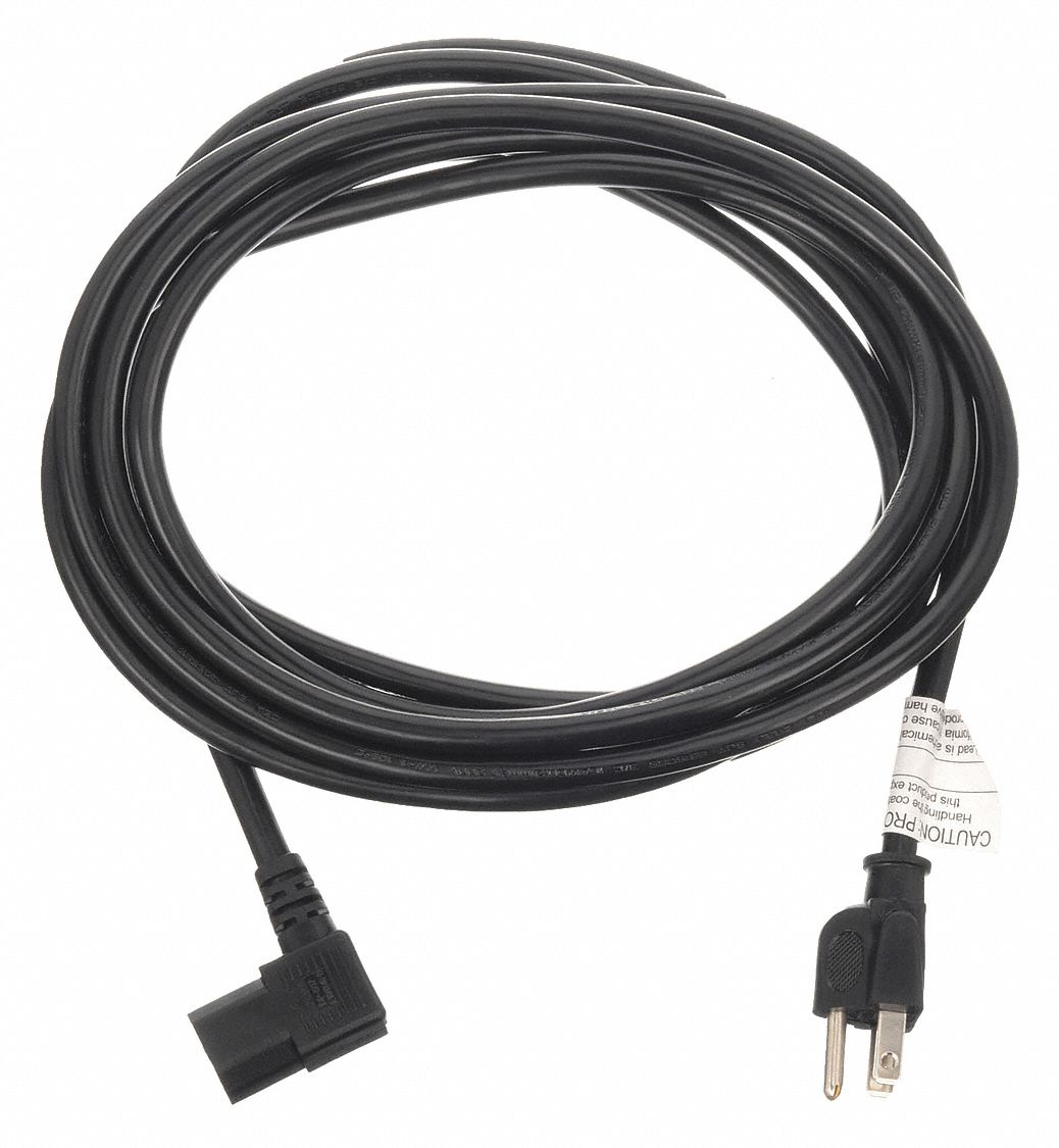 APPROVED VENDOR PC POWER CORD, 16 AWG WIRE SIZE, 15 FT CORD, RIGHT