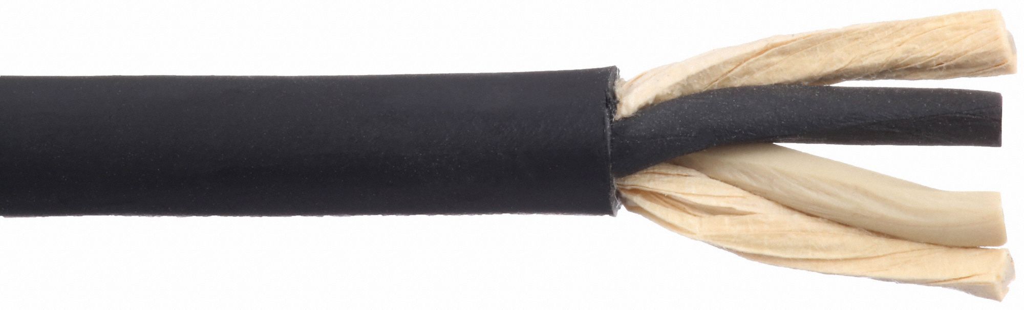 Portable Cord: SJOOW, 300 V, 2 Conductors, 18 AWG, Black Jacket, 10 ft Overall Lg