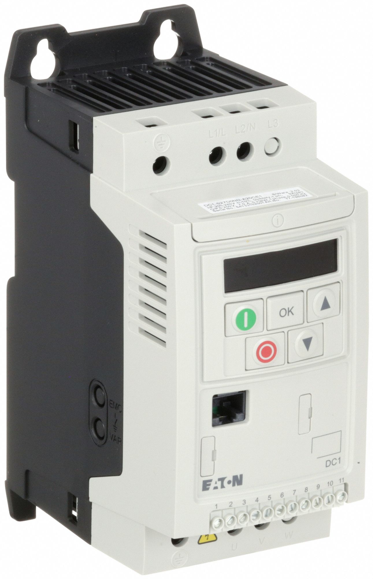Variable Frequency Drive: 240V AC, 1 hp Max Output Power, 7 A Max Output Current, NEMA 0
