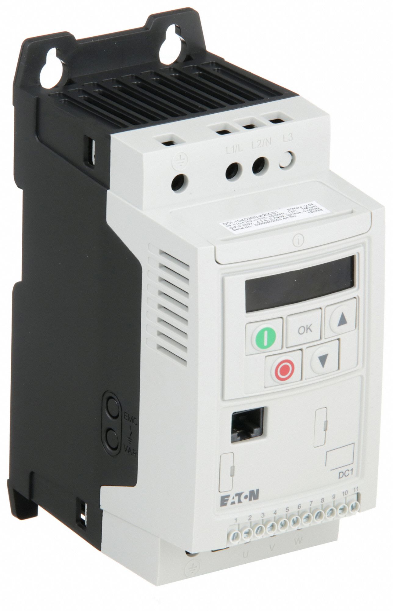 Variable Frequency Drive: 115V AC, 1 hp Max Output Power, 4.3 A Max Output Current, NEMA 0