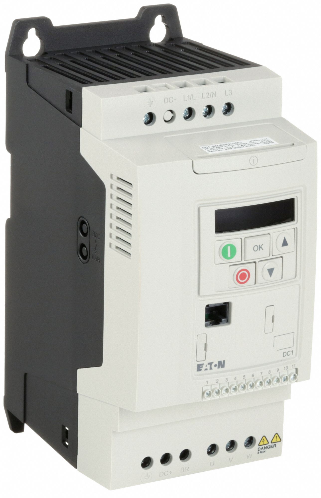 Variable Frequency Drive: 480V AC, 3 hp Max Output Power, 5.8 A Max Output Current, NEMA 0