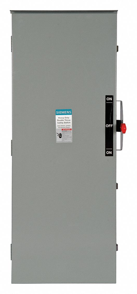 Safety Switch: Non-Fusible, 200 A, Single Phase, 240V AC, Galvanized Steel, Indoor/Outdoor