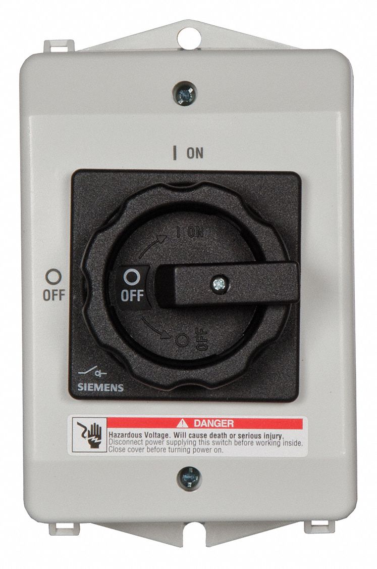 SIEMENS Safety Switch, Nonfusible, Heavy, 600V AC Voltage, 3 Phase, 20
