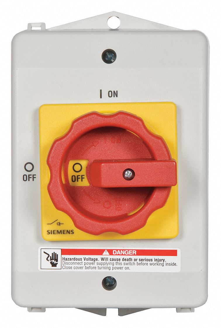 SIEMENS Safety Switch, Nonfusible, Heavy, 600V AC Voltage, 3 Phase, 20 hp 600V AC HP 20RC51