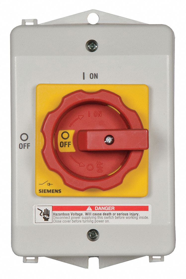 SIEMENS, 30 A Amps AC, 20 HP 600V AC, Safety Switch 20RC55