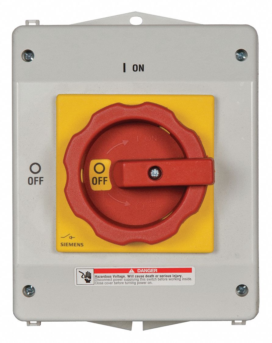 SIEMENS Safety Switch, Nonfusible, Heavy, 600V AC Voltage, 3 Phase, 50