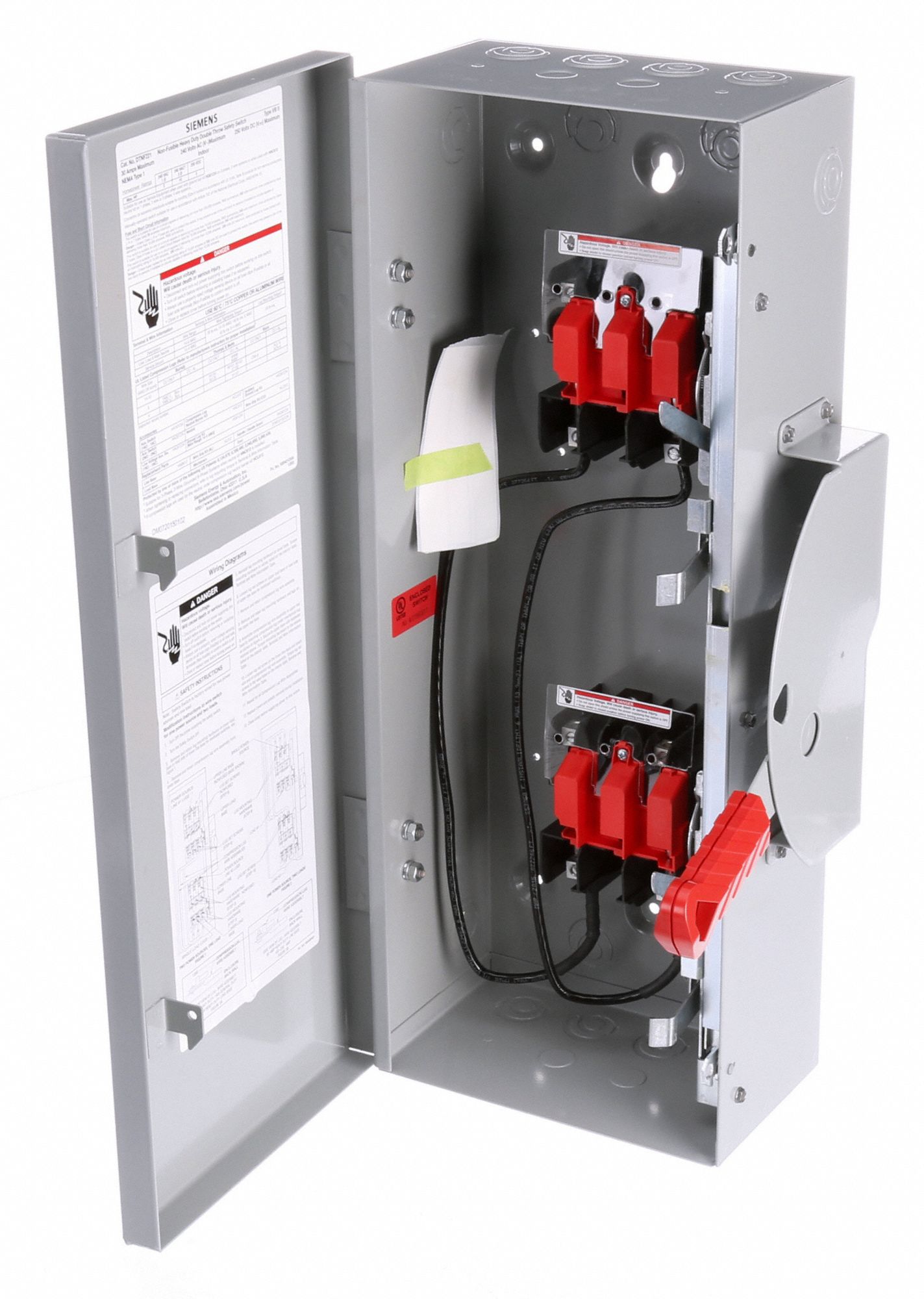 SIEMENS Safety Switch, Nonfusible, Heavy, 240V AC Voltage, 1 Phase, 10