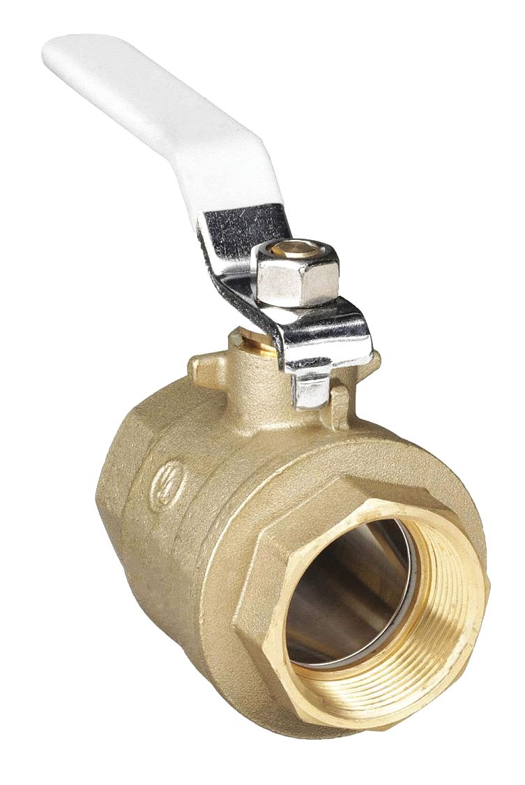 MANUAL TWO-WAY BALL VALVE: 1½ IN, BRASS, STRAIGHT, FNPT X FNPT, FULL PORT BALL PORT