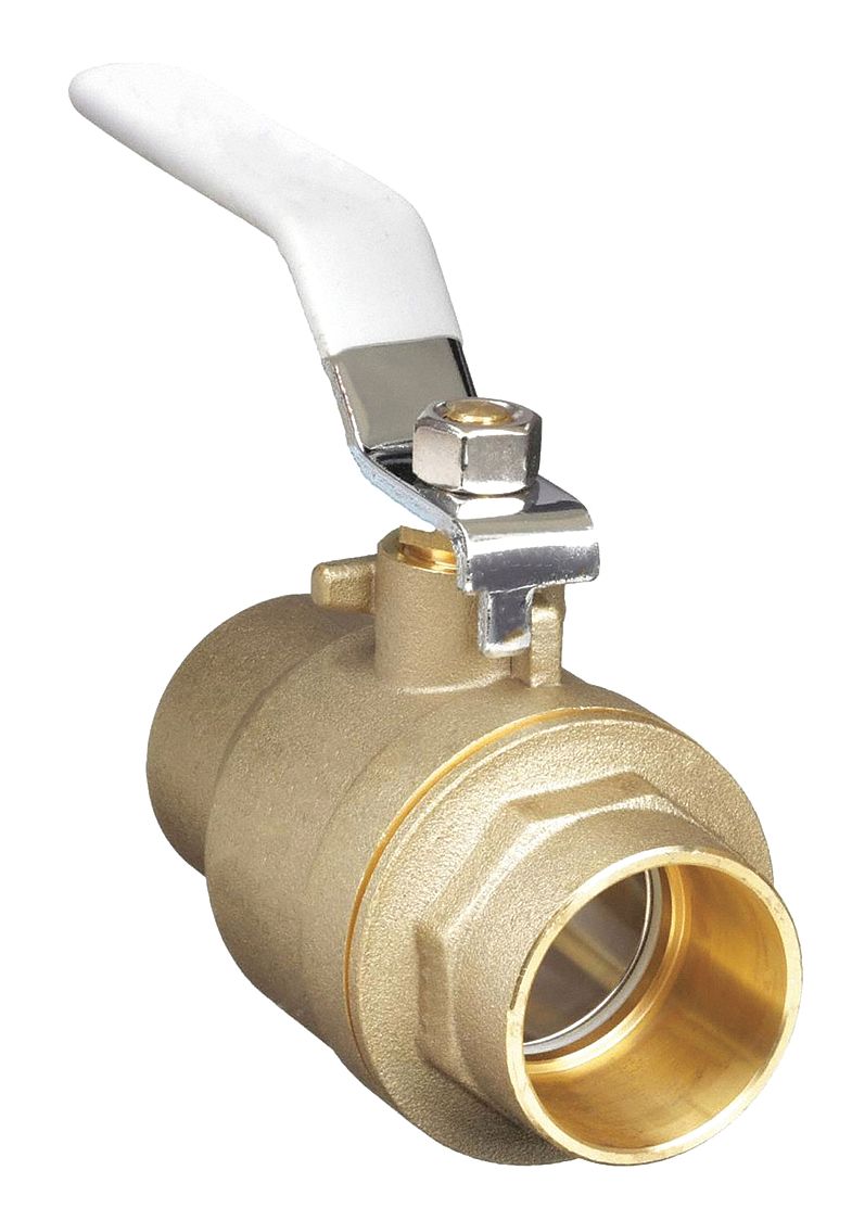 MANUAL TWO-WAY BALL VALVE: 1¼ IN, BRASS, STRAIGHT, SWEAT X SWEAT, FULL PORT BALL PORT