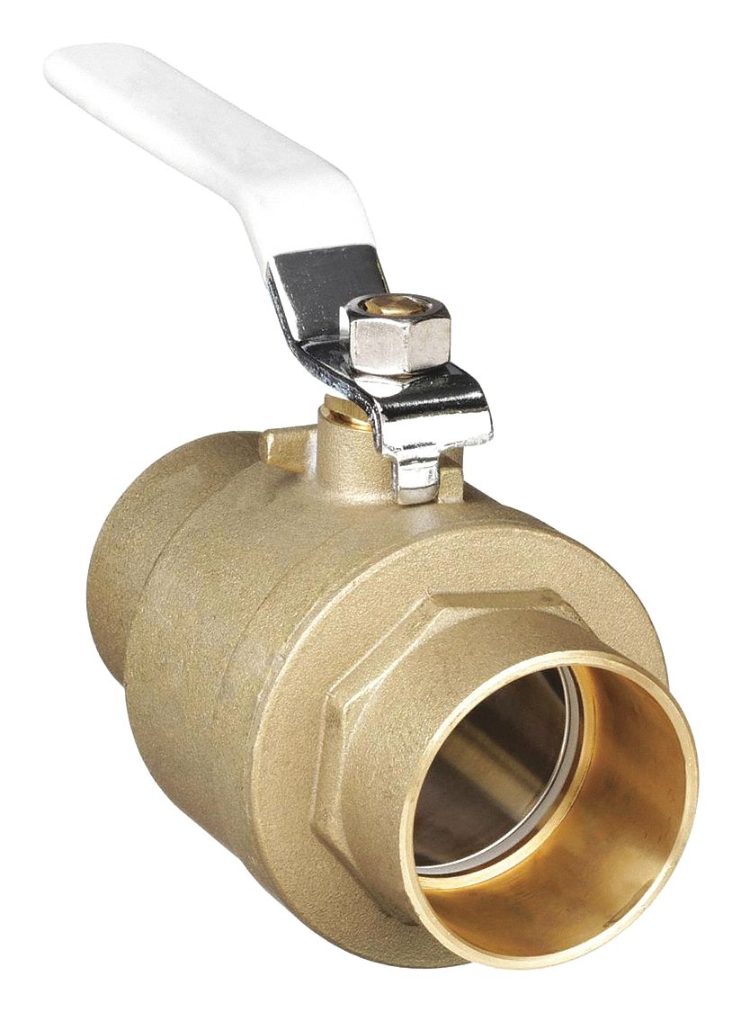 MANUAL TWO-WAY BALL VALVE: 2 IN, BRASS, STRAIGHT, SWEAT X SWEAT, 600 PSI MAX