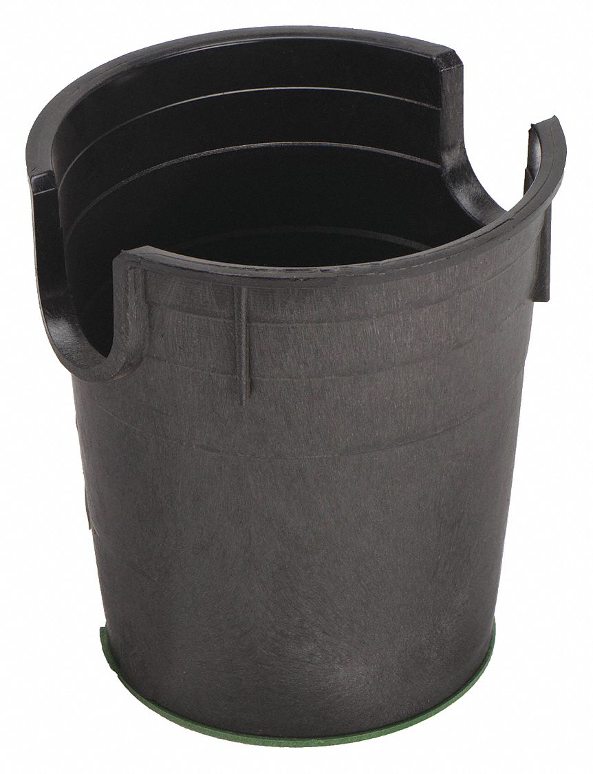 Valve Box: HDPE, Round, 9 1/8 in Overall Ht, 6 in Dia, Black/Green