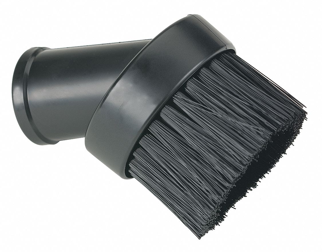 Dust Brush: Plastic, For 1 1/2 in Hose Dia, 4 in Lg, 4 in Dp, 2 in Dia, Std