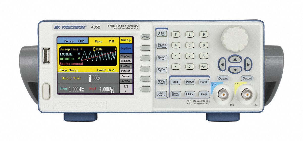 B&K PRECISION, Function/Arbitrary Waveform, 1 uHz to 5 MHz Sine, Signal ...