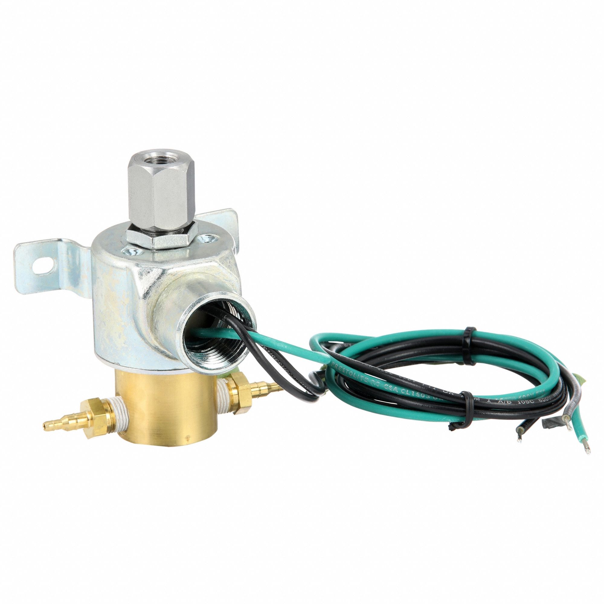 Solenoid Air Valve: Open Frame, 24V AC, 50/60 Hz, 30 psi Op Max., Brass Body, 1/8 in Female NPT
