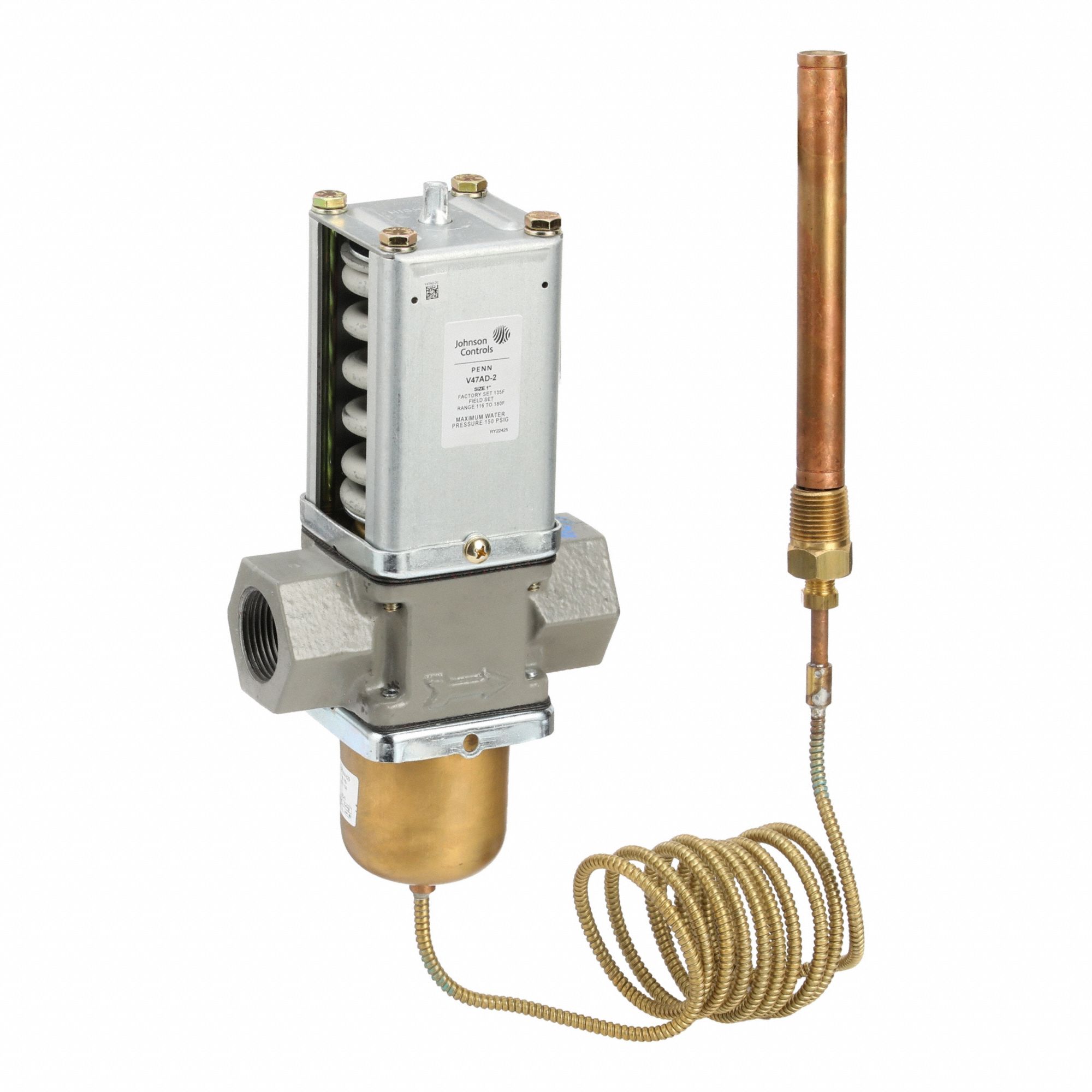 Pressure Regulating Valve: Temp, Three-Way, 58 gpm Max., 115°F to 180°F