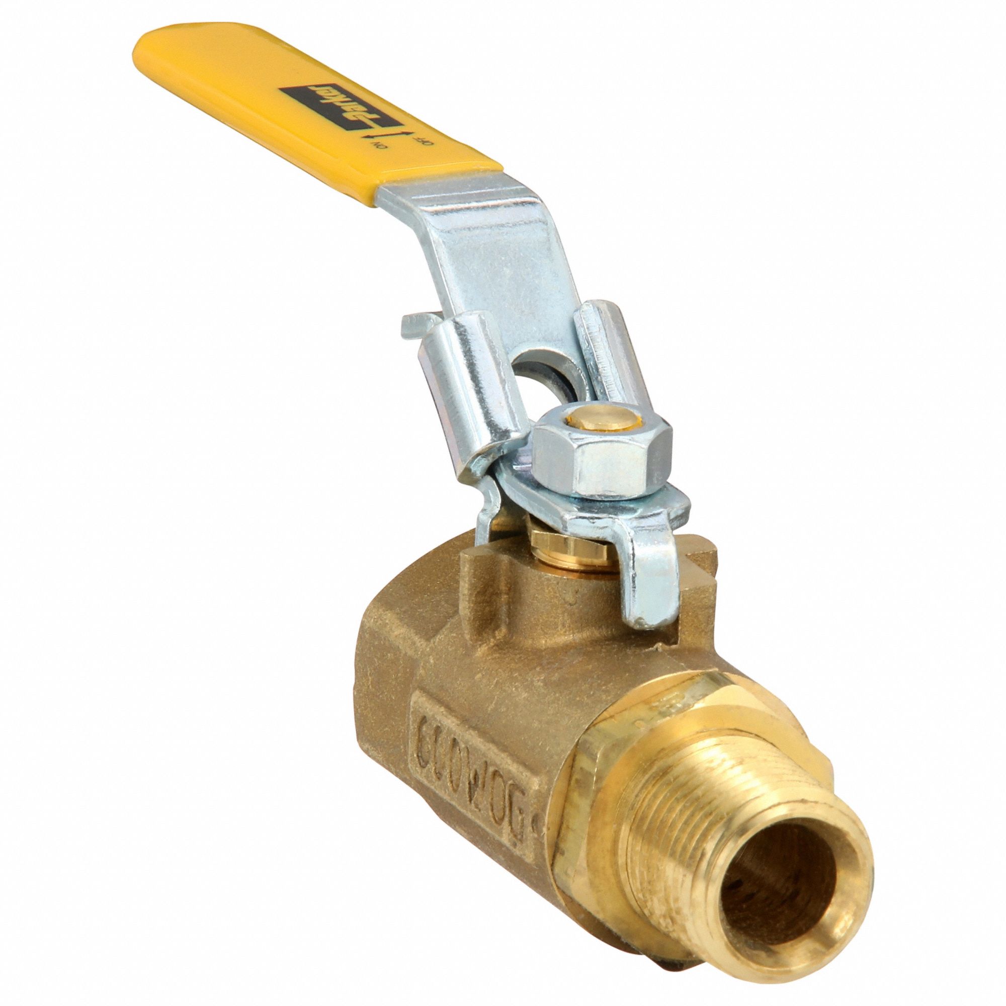 Manual Two-Way Ball Valve: 1/2 in, Brass, Straight, MNPT x FNPT, Full Port Ball Port