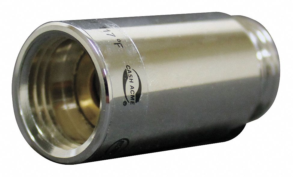 ARRÊT D'EAU CHAUDE EN LIGNE, NPT X NPT, DIMENSION DE RACCORDEMENT : 1/2 PO X 1/2 PO, LAITON CHROMÉ