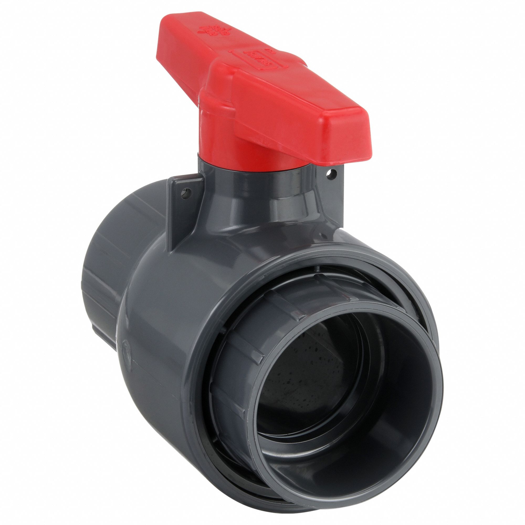 Manual Two-Way Ball Valve: 3 in, PVC, Straight, Socket x Socket, 150 psi Max. Pressure (CWP)