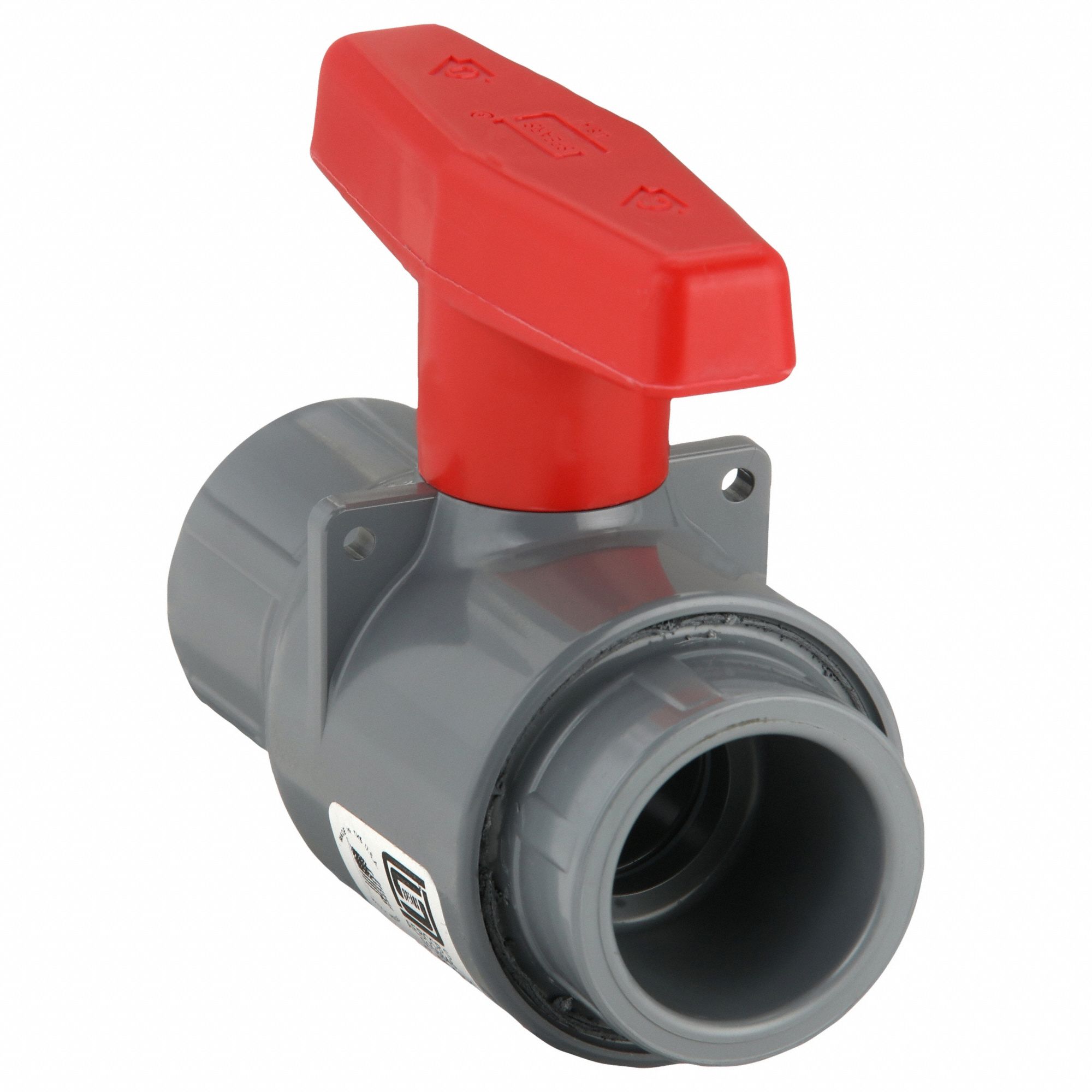 Manual Two-Way Ball Valve: 1 in, CPVC, Straight, Socket x Socket, 235 psi Max. Pressure (CWP)