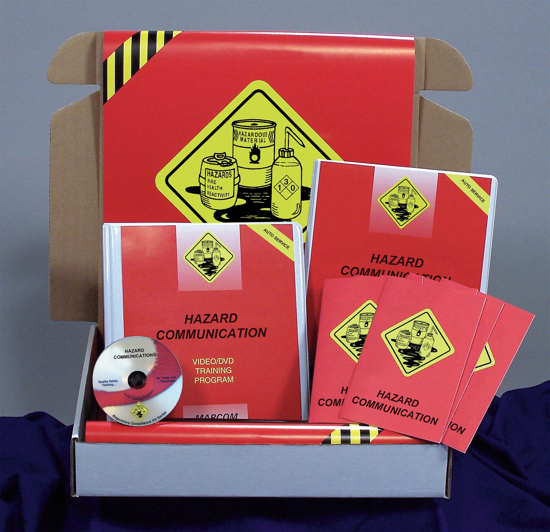 Training Kit: Hazard Comm in Auto Facilities, Booklet/DVD/Manual/Poster/Test/Guide, English