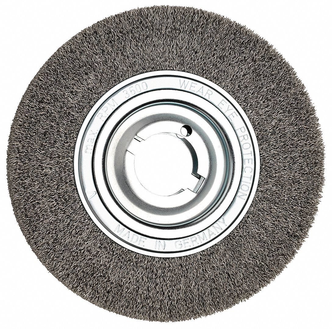 Steel Wire Brush: Fine Finish, Steel, GIE/GIE 2V/GXE/Mfr. No. GXE 2V, 1/16 in Dia. (In.)