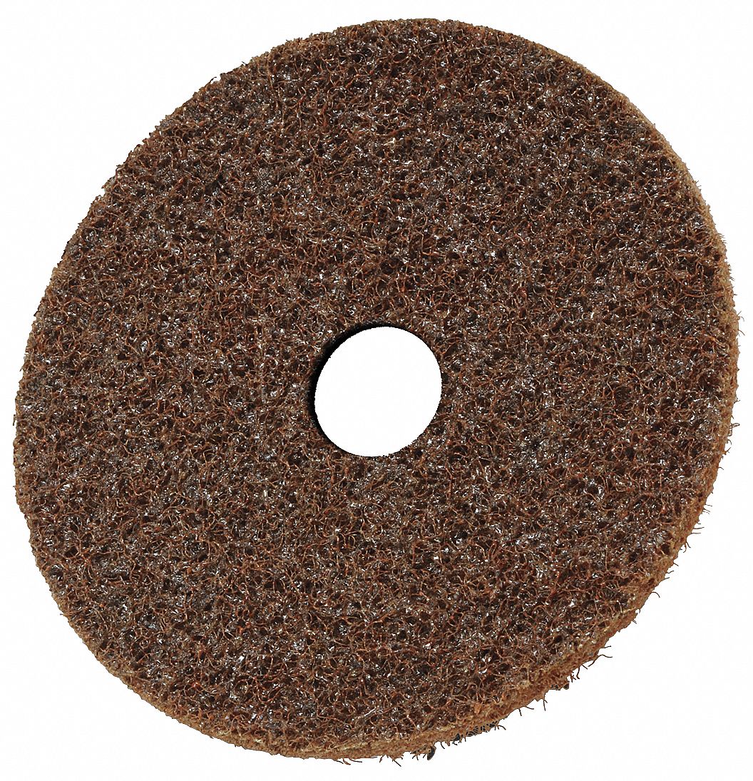 SCOTCH-BRITE, 5 in x 7/8 in, Aluminum Oxide, Hook-and-Loop Surface ...