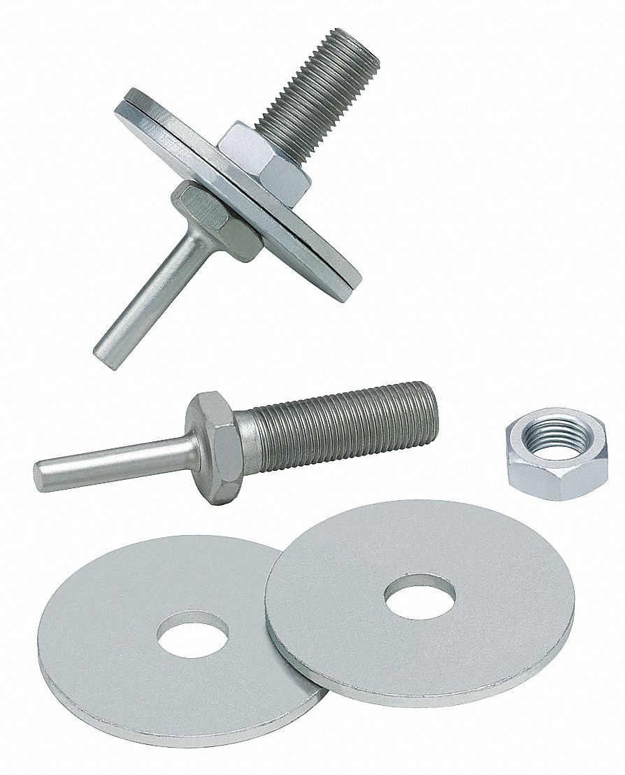 Unitized Wheel Mandrel: 1/4 in Shank, For 1/2 in Wheel Arbor, For 1/4 in to 1 in Wheel Thick