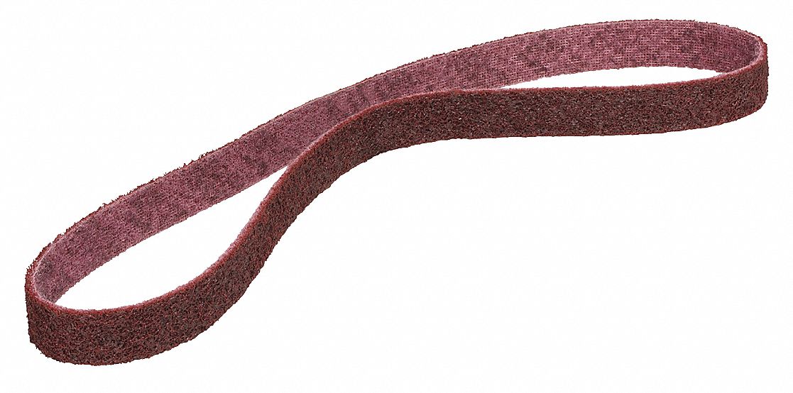 Surface-Conditioning Belt: 2 in W x 34 in L, Aluminum Oxide, Medium, Scrim Backing