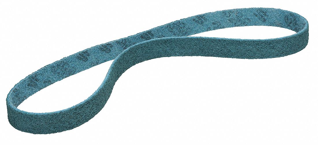 Surface-Conditioning Belt: 1 in W x 30 in L, Aluminum Oxide, Very Fine, Scrim Backing
