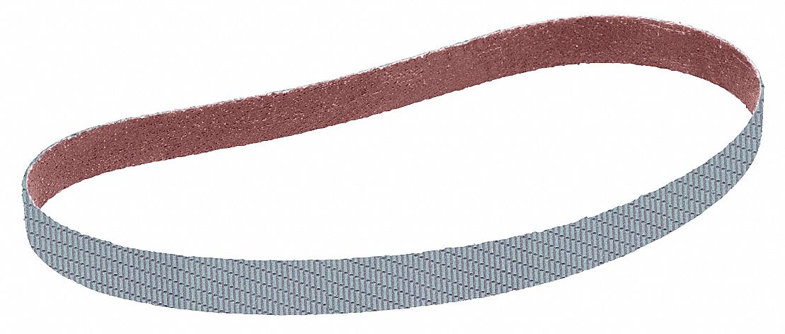 Sanding Belt, 24 in L, 1/2 in W, A100 G