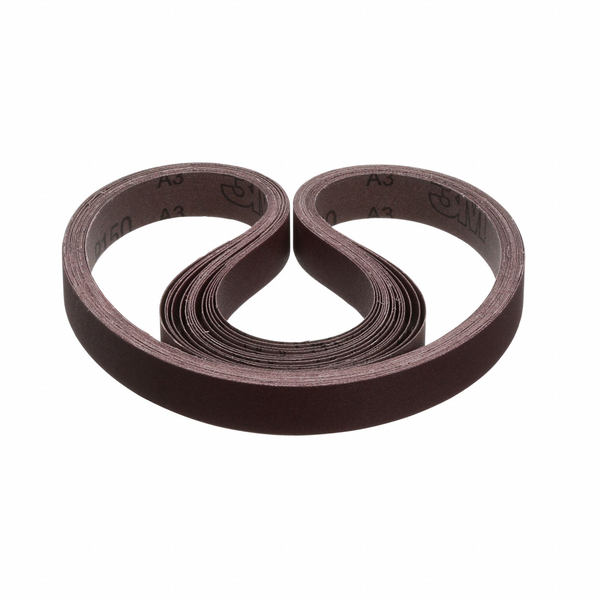 Sanding Belt: 1 1/2 in W x 19 in L, Aluminum Oxide, 80 Grit, X Wt Cloth Backing, 341D
