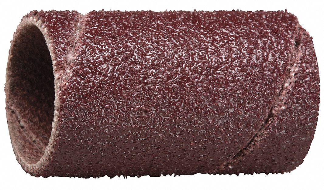 Spiral Band: 3/4 in Dia x 1 in W, Aluminum Oxide, 36 Grit, 341D