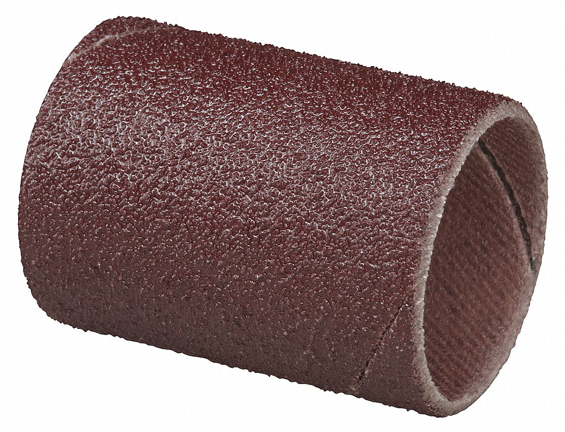 Spiral Band: 1 in Dia x 2 in W, Aluminum Oxide, 60 Grit, 341D