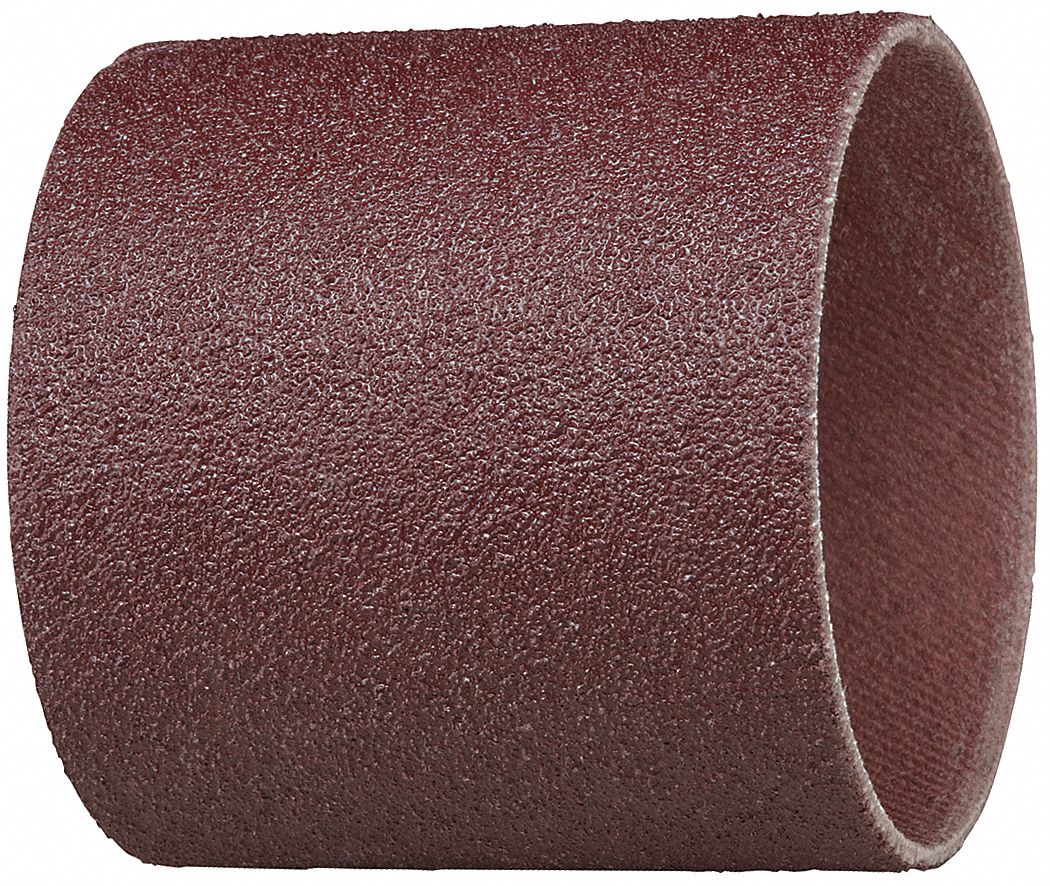 Spiral Band: 2 in Dia x 2 in W, Aluminum Oxide, 60 Grit, 341D