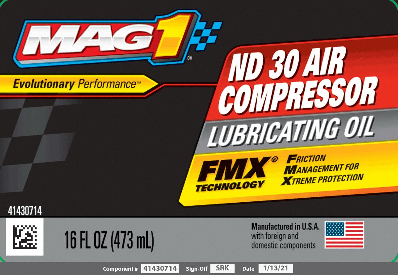 MAG 1 Air Compressor Oil 16 fl oz, Bottle, 30 ISO Viscosity Grade, 109