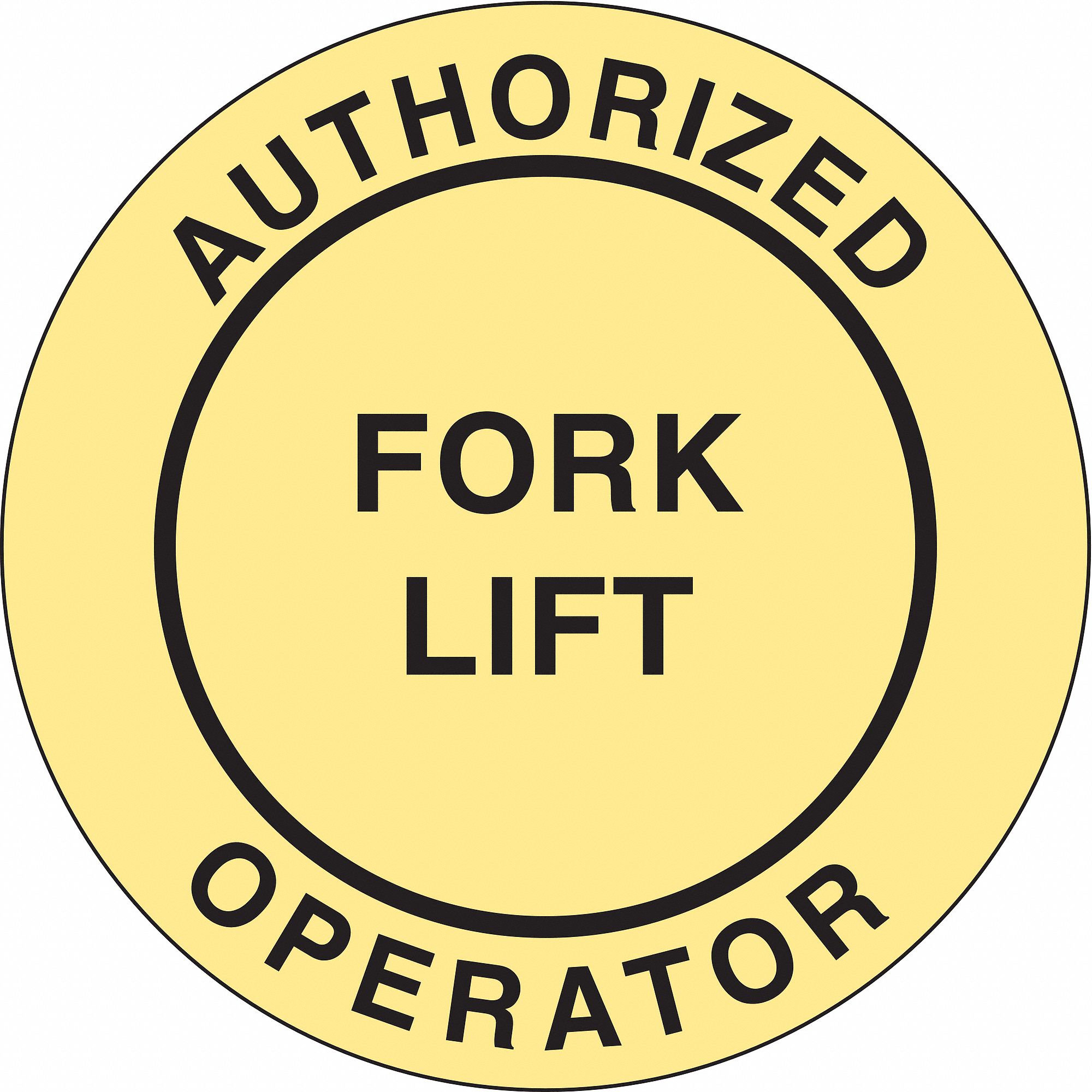 BRADY Hard Hat Label For Heavy Equipment Operators Authorized Operator