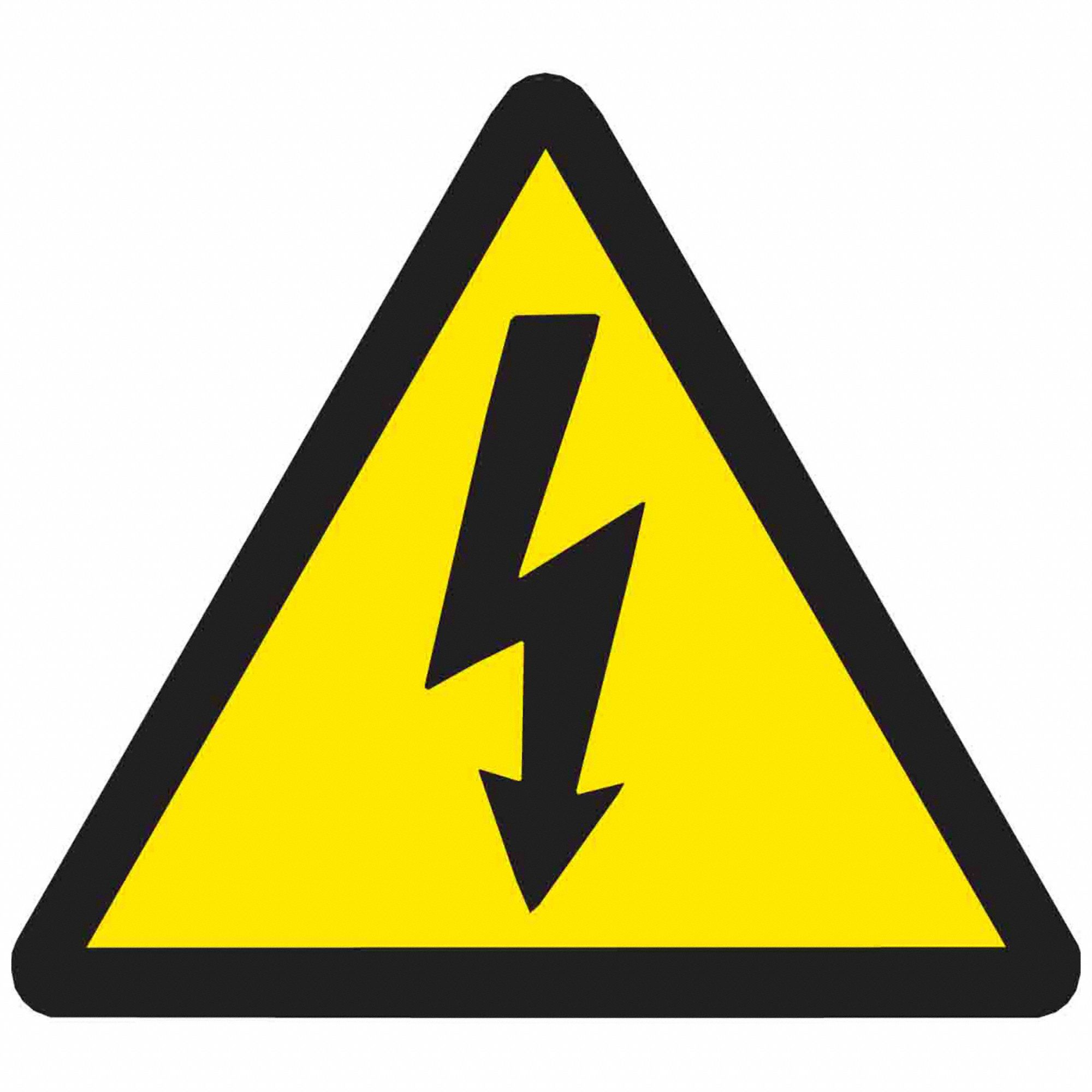 Warning Labels, 1/2inHx1/2inW, Vinyl, PK10